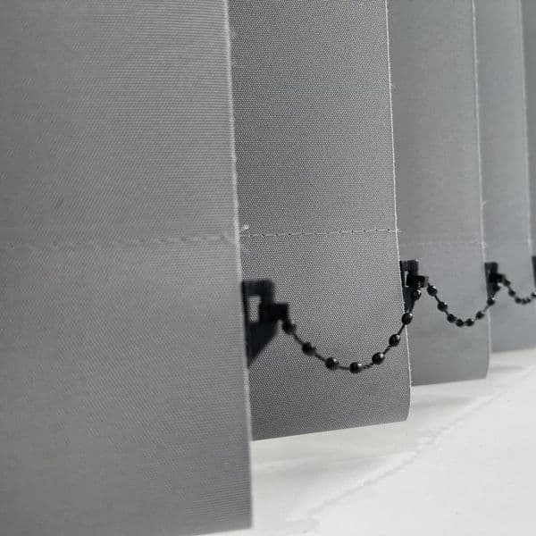 Scope Harbour- Plain Grey replacement slats for vertical blinds 3.5