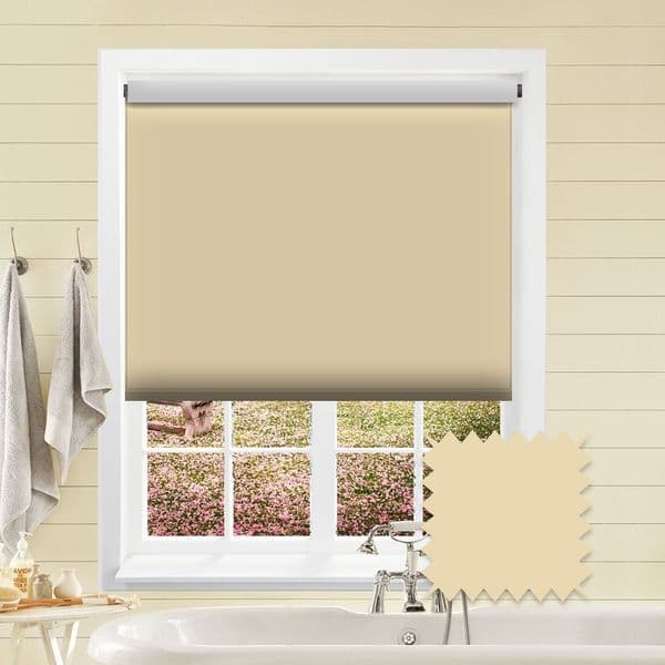 PVC Blackout Ivory Cream Roller Blind Just Blinds