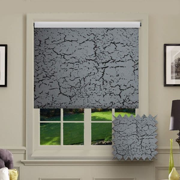 PVC Blackout Marble Black Roller Blind Just Blinds