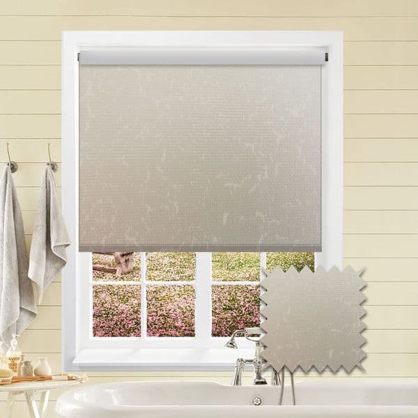 PVC Blackout Marble Cream Roller Blind Just Blinds