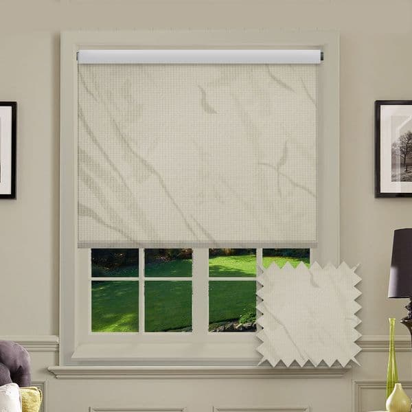 PVC Blackout Picasso Cream Roller Blind Just Blinds
