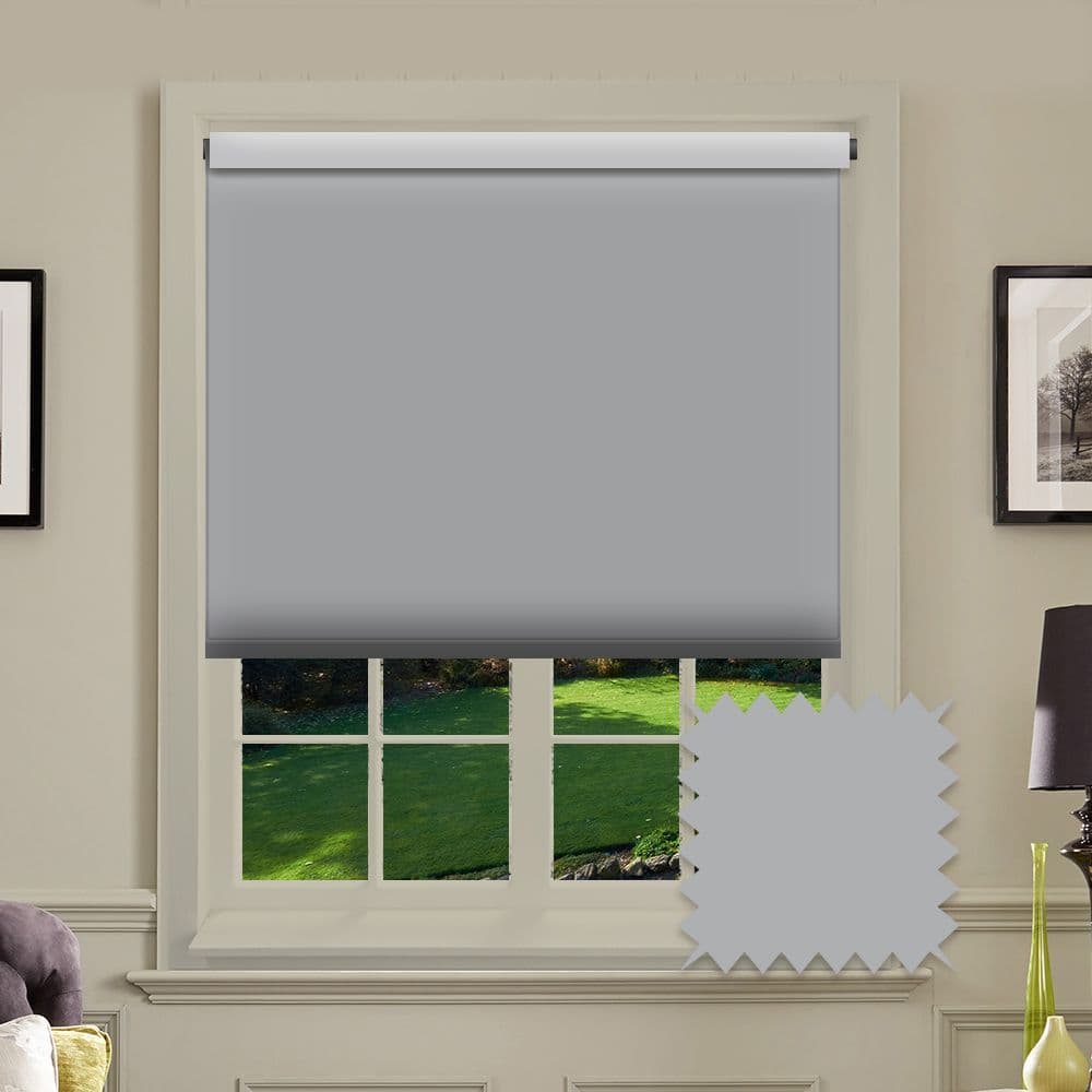 PVC Blackout Roller Blind Black Plain - Just Blinds