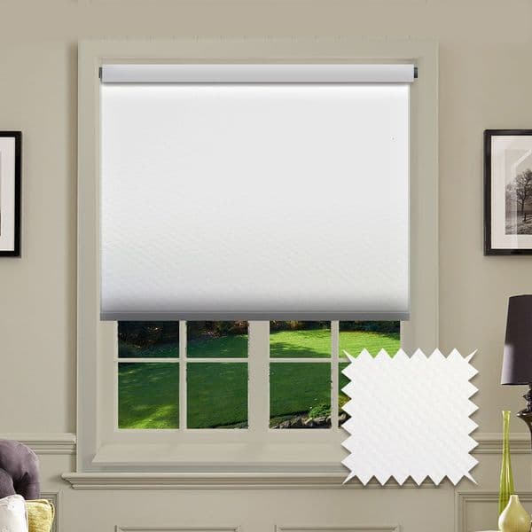 PVC Blackout Plain White Roller Blind Just Blinds