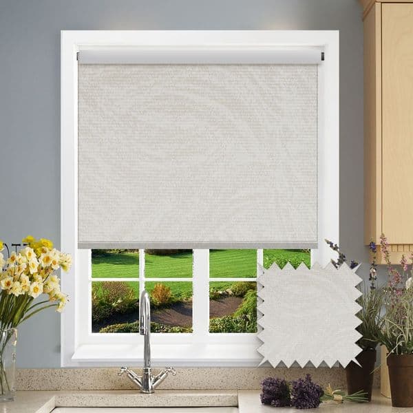 PVC Blackout Samba Oyster Roller Blind Just Blinds