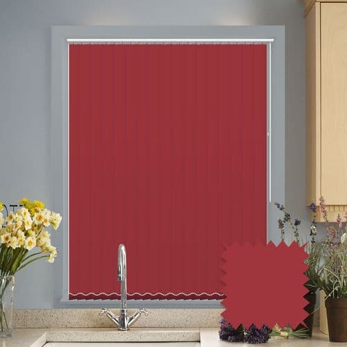 Red vertical blinds - Made to Measure vertical blind in Bahamas Maroon