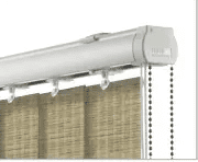 Replacement cruze vertical blind head rail tracks for vertical blinds IN GLOSS WHITE