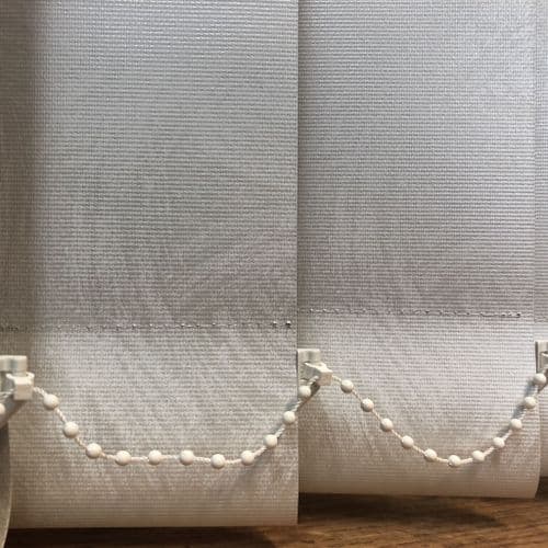 Replacement louvres /slats for vertical blinds 3.5" (89mm) PVC Samba CREAM BLACKOUT