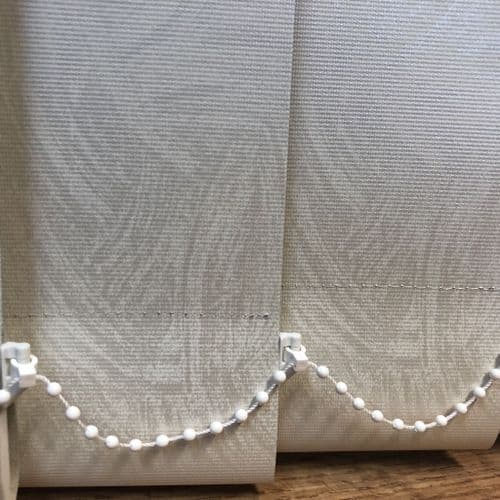 Replacement louvres /slats for vertical blinds 3.5" (89mm) PVC Samba Frost BLACKOUT