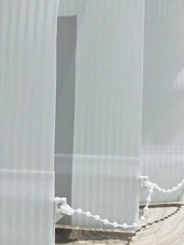 Rossini white replacement louvres /slats for vertical blinds 3.5" (89mm)