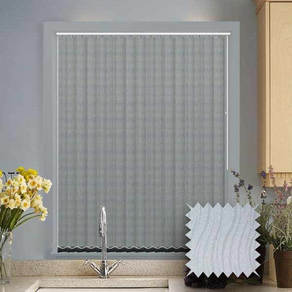 Senna Shadow Vertical Blinds - Made to Measure vertical blind in Grey Just Blinds