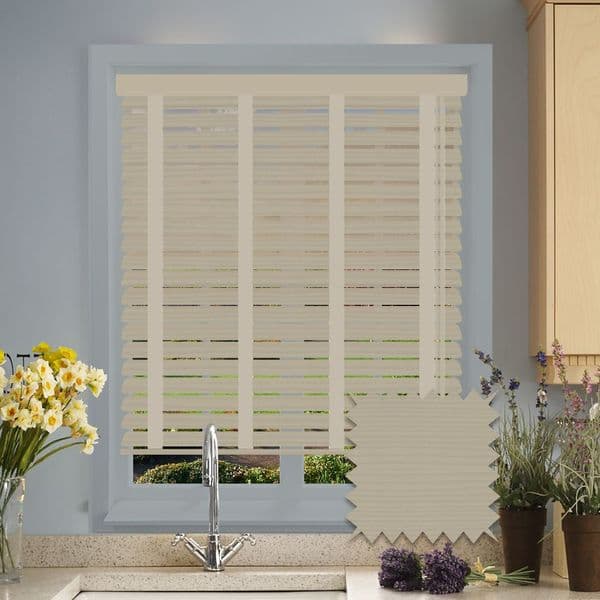 Sunwood Faux Wood Venetian Blinds with Tapes in Mantis Fine Grain Just Blinds