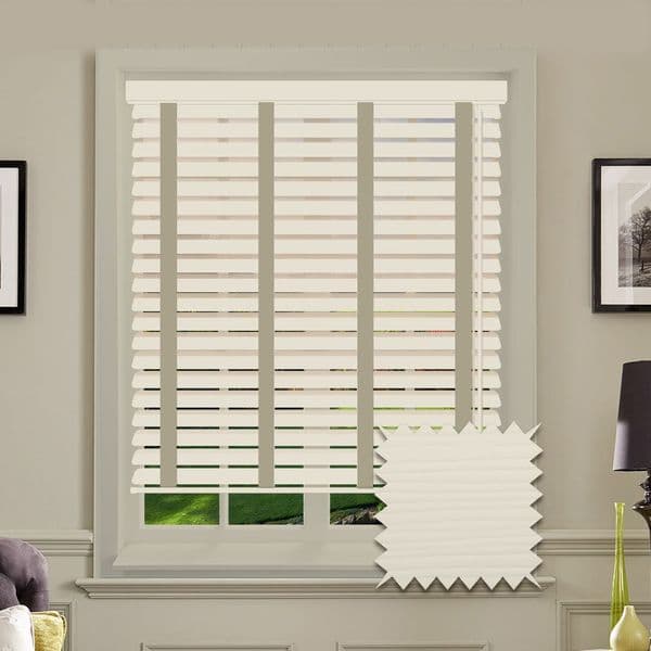 Sunwood Faux Wood Venetian Blinds with Tapes in Mirage Fine Grain Just Blinds