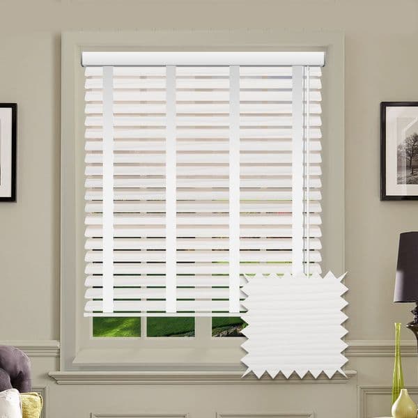 Sunwood Faux Wood Venetian Blinds with Tapes in True Fine Grain Just Blinds
