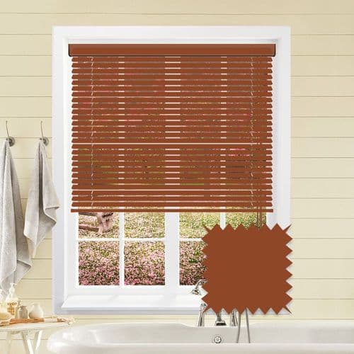 Terracotta Gloss Aluminium venetian blind in Latino.