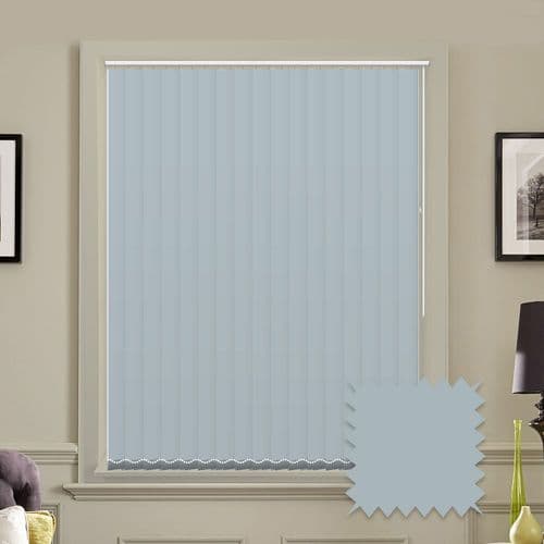 Unicolour Batik 5 inch Light Blue Vertical Blinds - made to measure