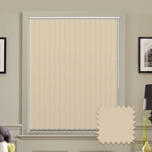 Unicolour Beige 5 inch Vertical Blinds - made to measure