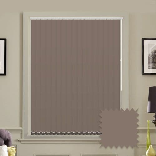 Unicolour Chocolate 5 inch Brown Vertical Blinds - made to measure