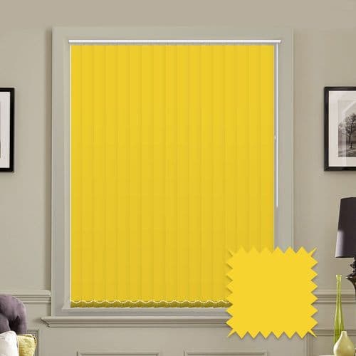 Unicolour Luna Yellow 5 inch Vertical Blinds - made to measure