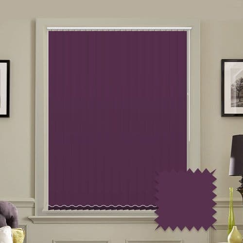 Unicolour Mulberry 5 inch Purple Vertical Blinds - made to measure