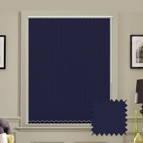 Unicolour Navy 5 inch Navy Blue Vertical Blinds - made to measure