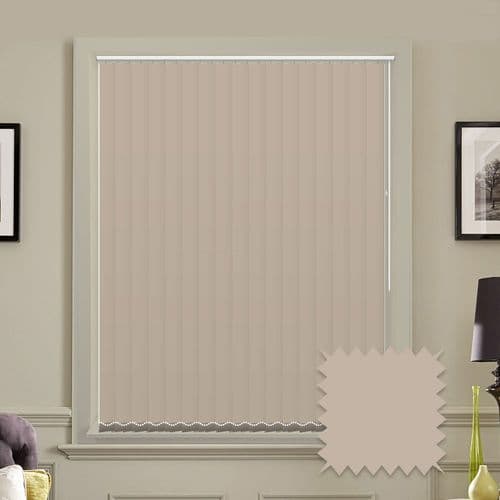 Unicolour Taupe 5 inch Vertical Blinds - made to measure