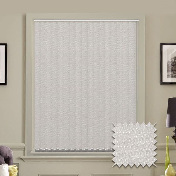Vertical blinds - Made to Measure vertical blind in Java White Just Blinds