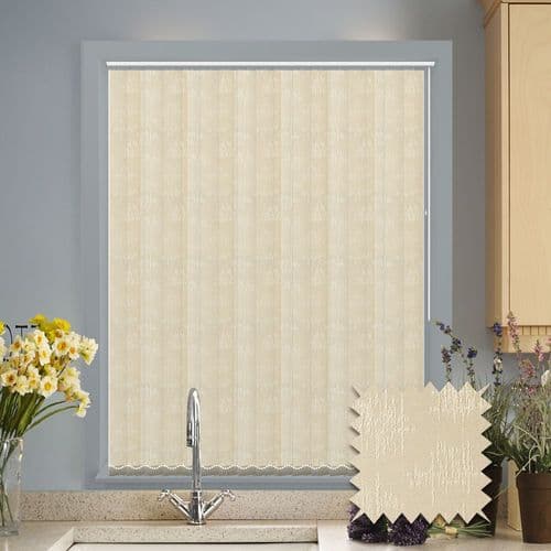 Vertical blinds - Made to Measure vertical blind in Kira Cream
