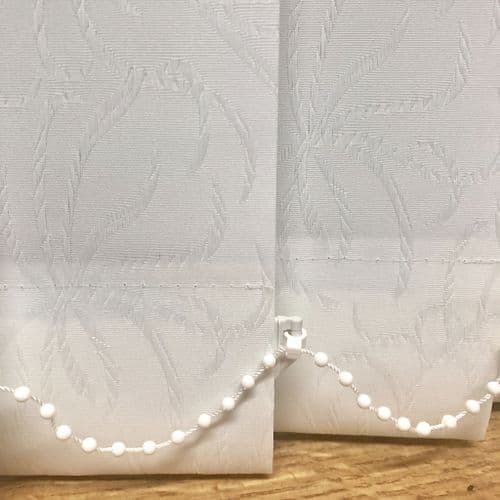 White Replacement Vertical Blind Slats in taynton 3.5" (89mm)