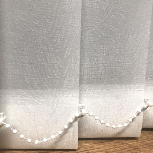 White Replacement Vertical Blind Slats in verona 3.5" (89mm)