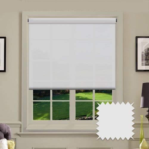 White Roller Blind - Splash Paper White