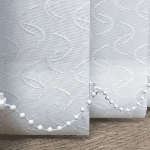 White Vertical Blind Slats, Cameo White for 3.5" (89mm) Vertical blinds