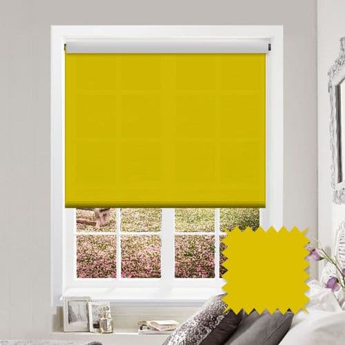 Yellow Blackout Roller Blind - Como Rise
