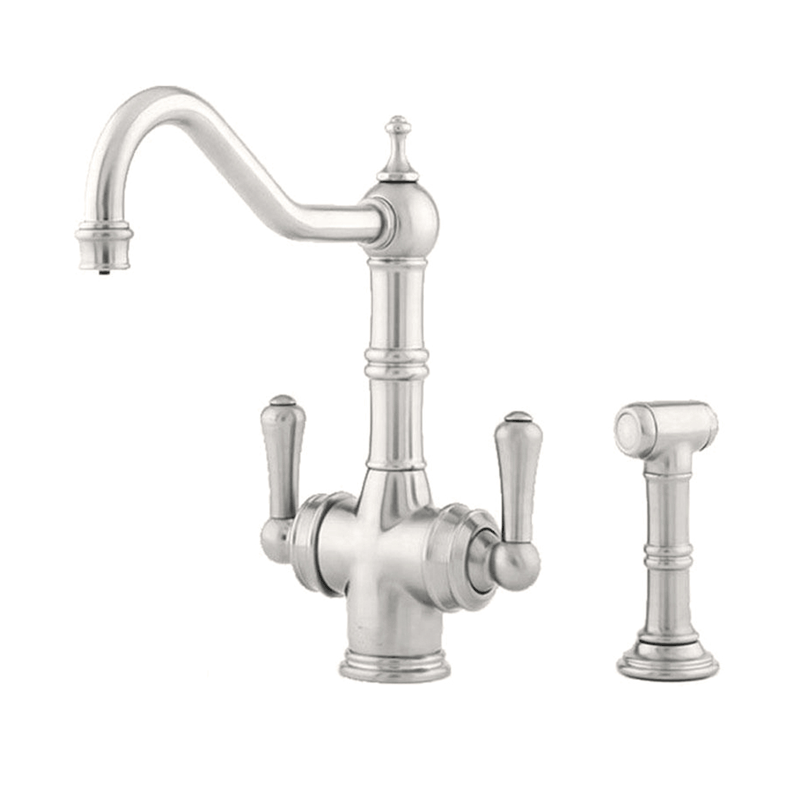 1570 Perrin & Rowe Provence Dual Lever Sink Mixer Tap with Filtration and Rinse