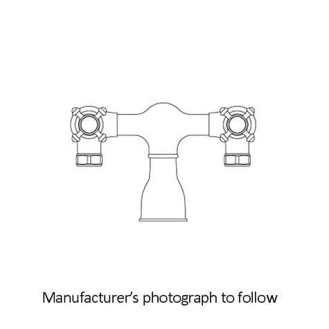3022 Perrin & Rowe Georgian Bath Filler Tap With Cross Handles, No Mounts