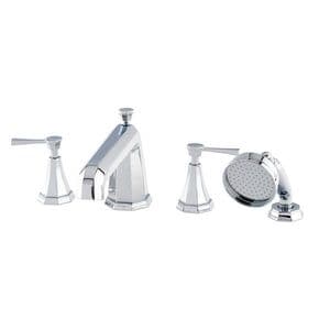 3148 Perrin & Rowe Deco 4-hole Bath Shower Mixer Tap With Lever Handles