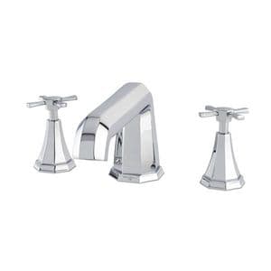 3159 Perrin & Rowe Deco 3-hole Deck Mounted Bath Filler Tap With Crosstop Handles