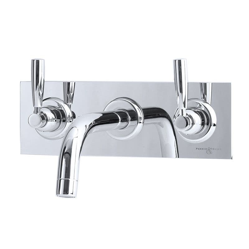 Widespread Bathroom Sink Faucet – Brushed Nickel 3-Hole Basin Mixer Tap With Pop-Up Drain, Waterfall Spout