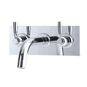 3374 Perrin & Rowe Langbourn Wall Mounted Three Hole Bath Filler Tap - Lever