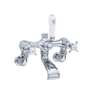 3511 Perrin & Rowe Bath Shower Mixer Tap And Wall Unions With Crosshead Handles