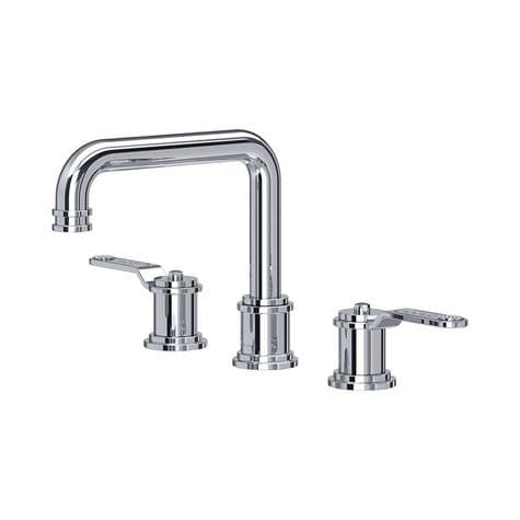 3606 Perrin & Rowe Armstrong Deck Mounted Three Hole Basin Mixer Tap - Dual Lever