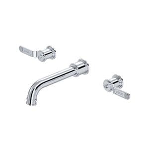 3651 Perrin & Rowe Armstrong Wall Mounted Three Hole Bath Filler Tap - Lever