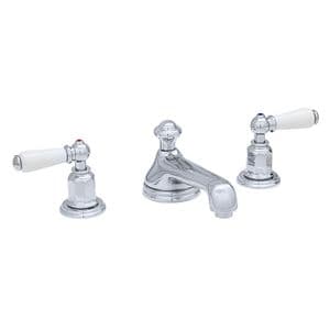 3705 Perrin & Rowe Three Hole Deck Mounted Basin Tap Set With Low Profile Spout Lever