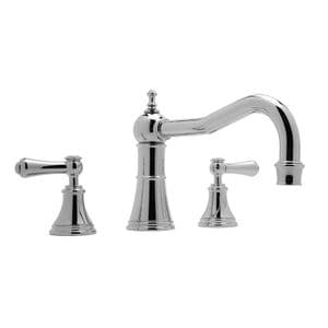 3757 Perrin & Rowe Georgian Three Hole Deck Mounted Lever Bath Filler Set