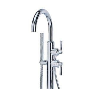 3990 Perrin & Rowe Langbourn Freestanding Bath Shower Mixer Tap with Handshower - Lever