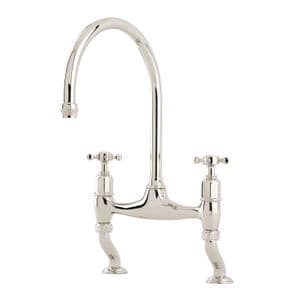 4192 Perrin & Rowe Ionian Two Hole Sink Mixer Tap with Crosshead Handles