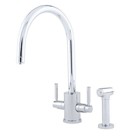 4312 Perrin & Rowe Juliet Monobloc Sink Mixer Tap C Spout Lever Handles and Rinse