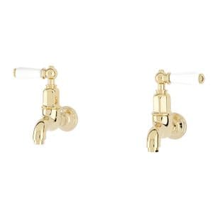 4322 Perrin & Rowe Ionian Wall Mounted Taps with Lever Handles