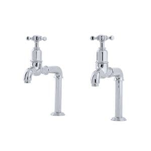4338 Perrin & Rowe Ionian Deck Mounted Taps with Crosshead Handles