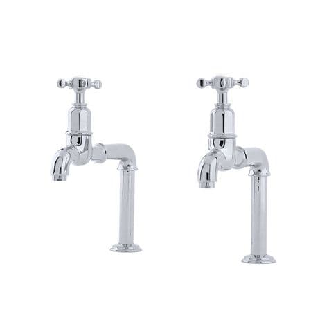 4338 Perrin & Rowe Ionian Deck Mounted Taps with Crosshead Handles