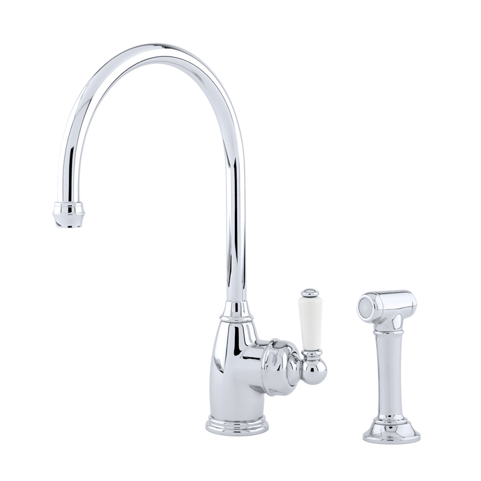 4346 Perrin & Rowe Phoenician Monobloc Sink Mixer Tap Single Lever Handle and Rinse